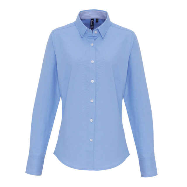 Women’s cotton-rich Oxford stripes blouse