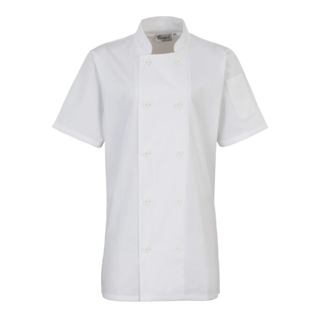 Women’s short sleeve chef’s jacket