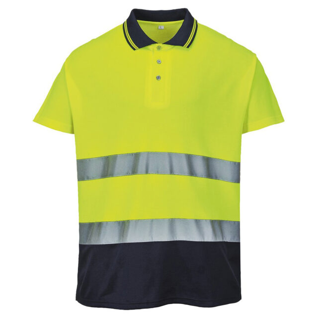 Hi-vis two-tone cotton Comfort polo shirt (S174)