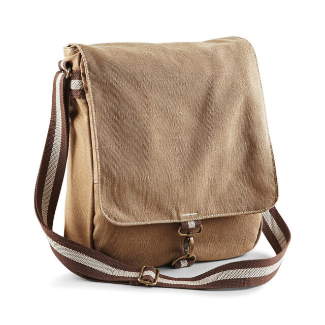 Vintage canvas messenger