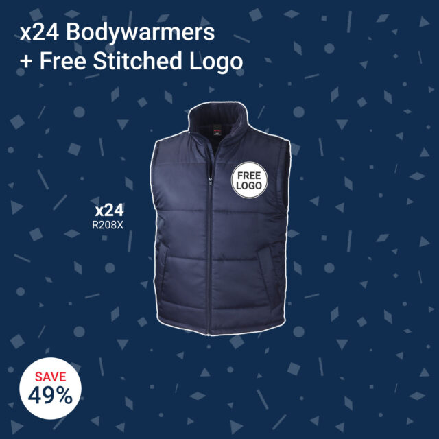 x24 Bodywarmers + Free Stitched Logo