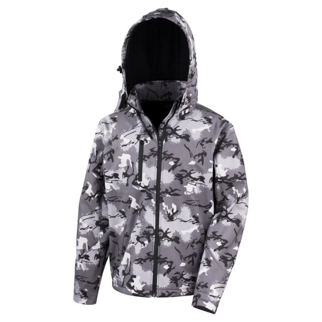 Camo TX performance hooded softshell jacket