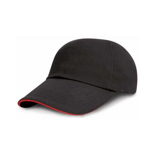 Junior low-profile heavy brushed cotton cap with sandwich peak