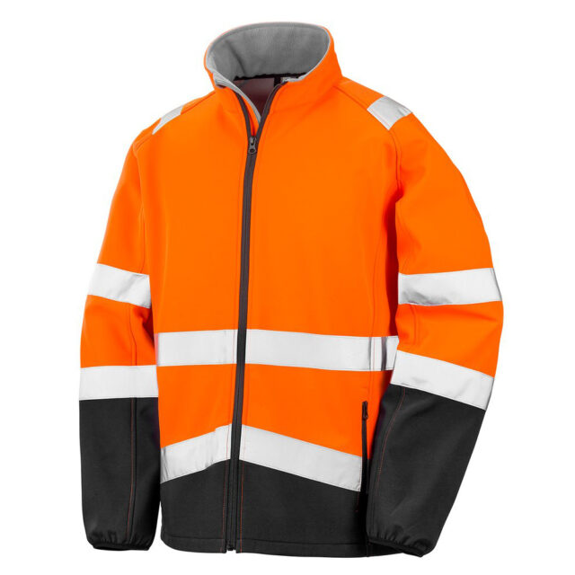 Printable safety softshell jacket
