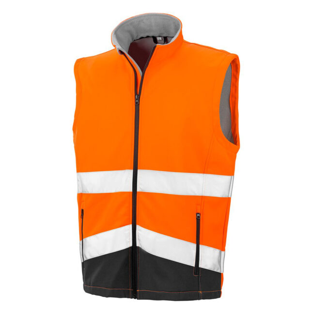 Printable safety softshell gilet