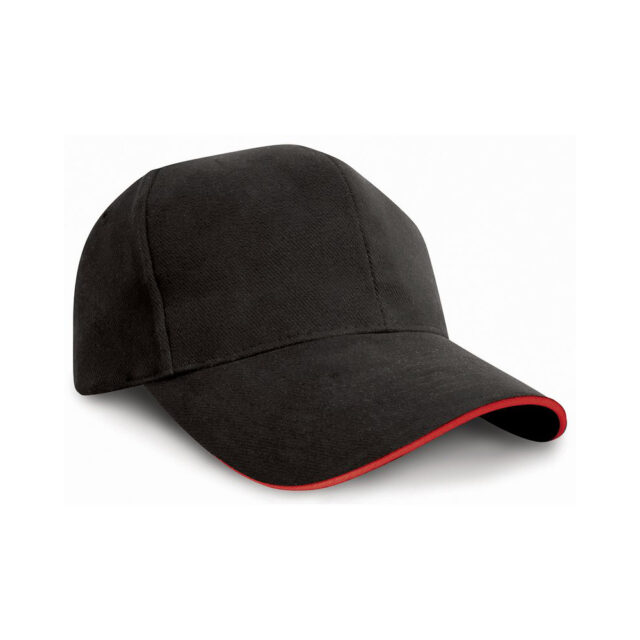Pro-style heavy cotton cap with sandwich peak