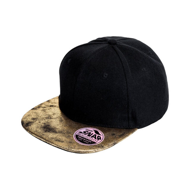Bronx glitter flat peak snapback cap