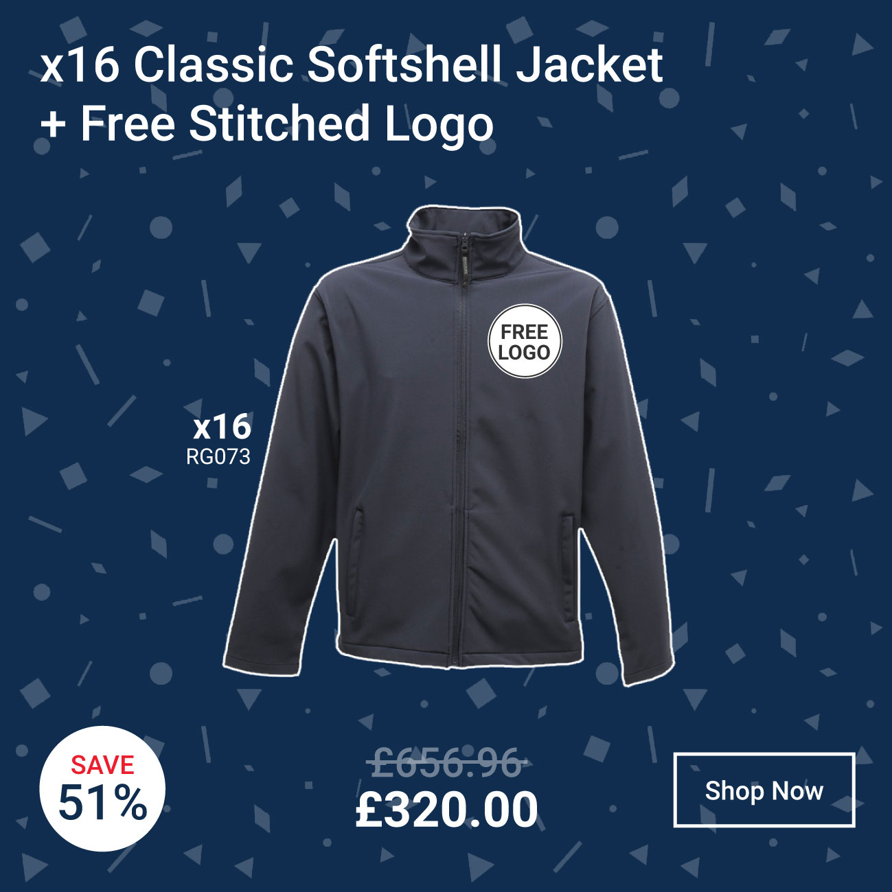 x16 Classic Softshell Jacket + Free Stitched Logo