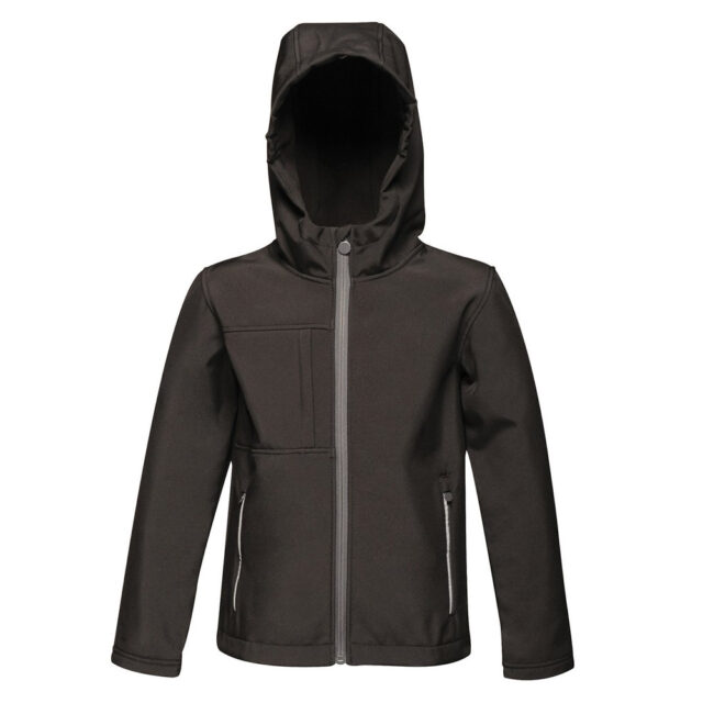 Kids Octagon 3-layer hooded softshell