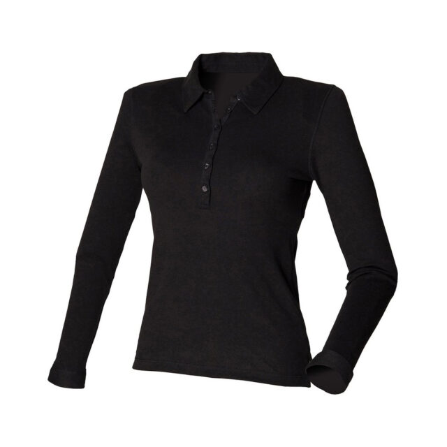 Women’s long sleeve stretch polo