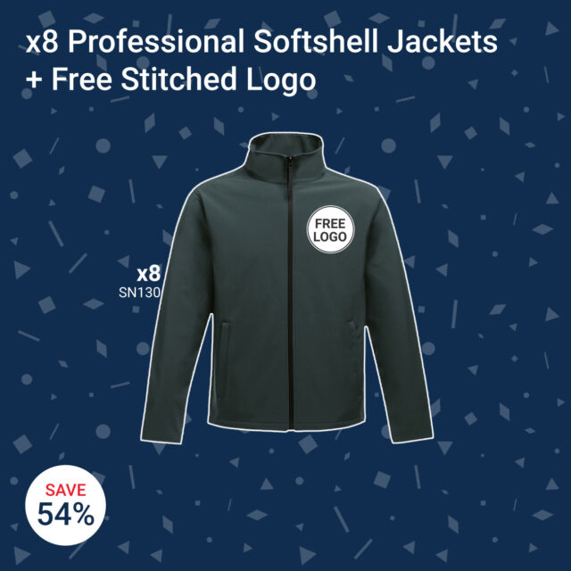 x8 Softshell Jackets + Free Stitched Logo