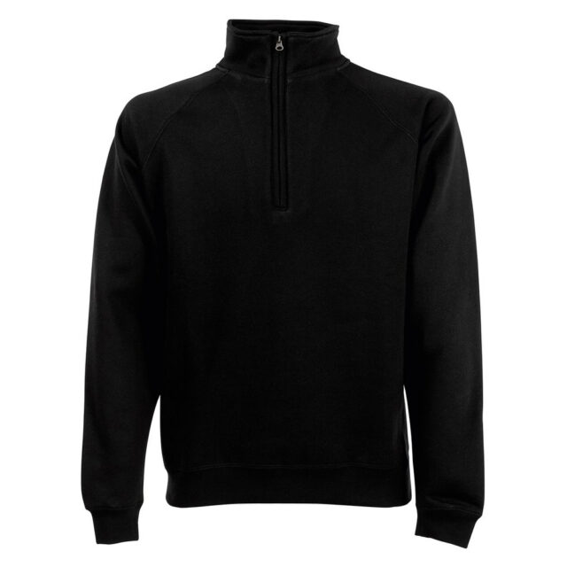 Premium 70/30 zip-neck sweatshirt