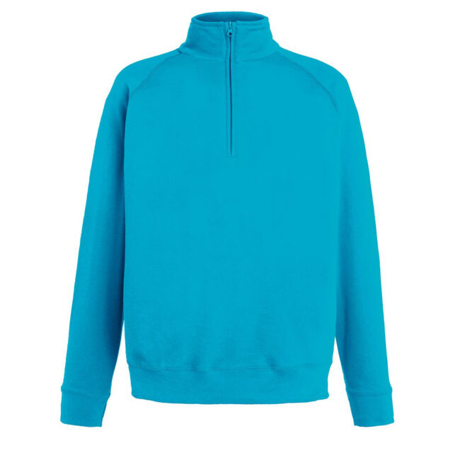 Lightweight zip neck sweatshirt