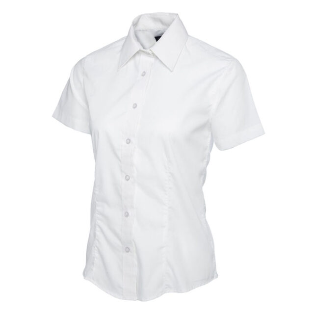Ladies Poplin Short Sleeve Shirt