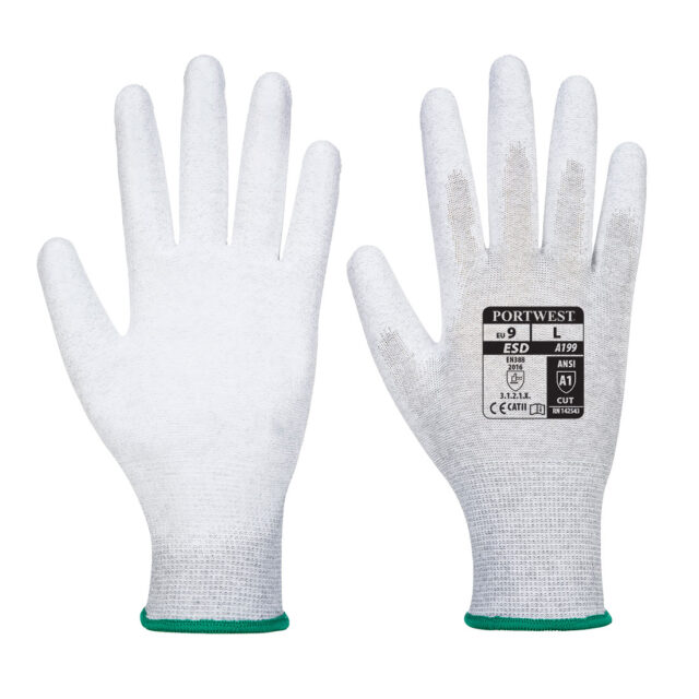 Vending Antistatic PU Palm Glove