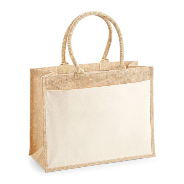 Cotton pocket jute shopper