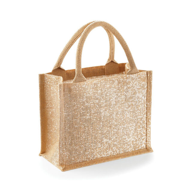 Shimmer jute mini gift bag