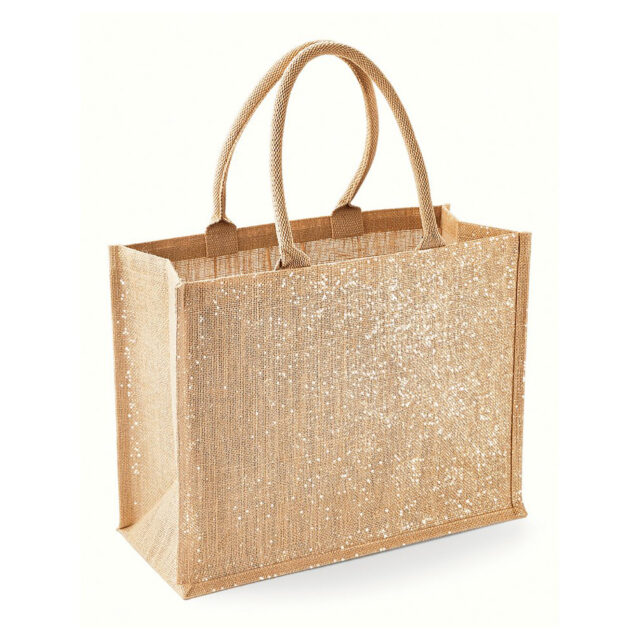 Shimmer jute shopper