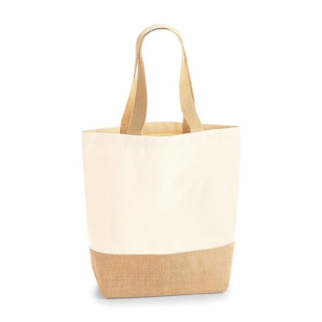 Jute base canvas shopper