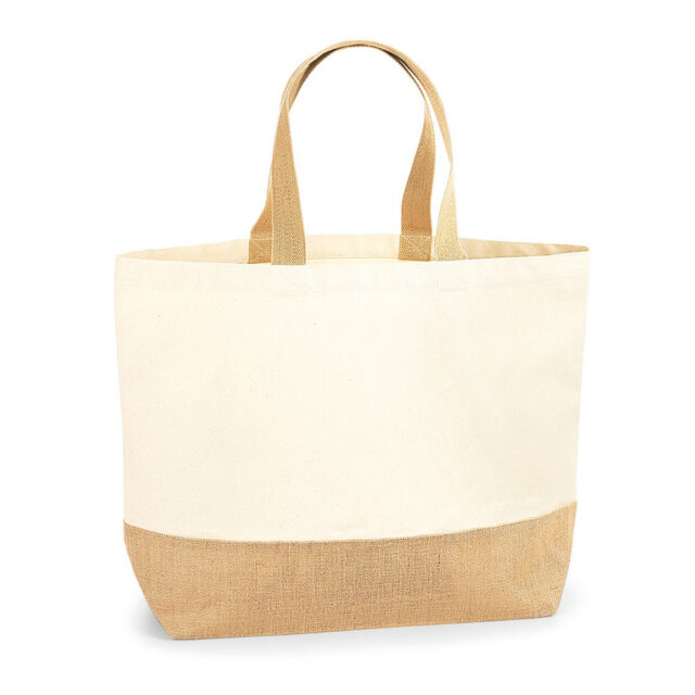 Jute base canvas tote XL