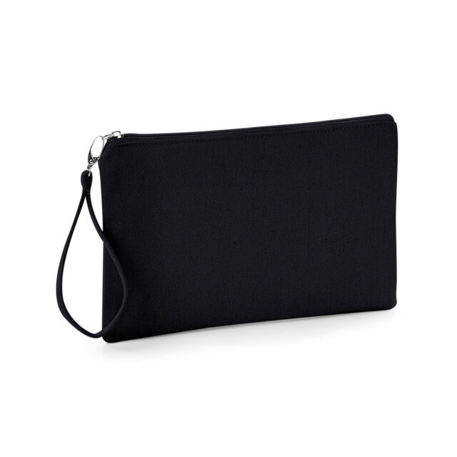 Canvas wristlet pouch