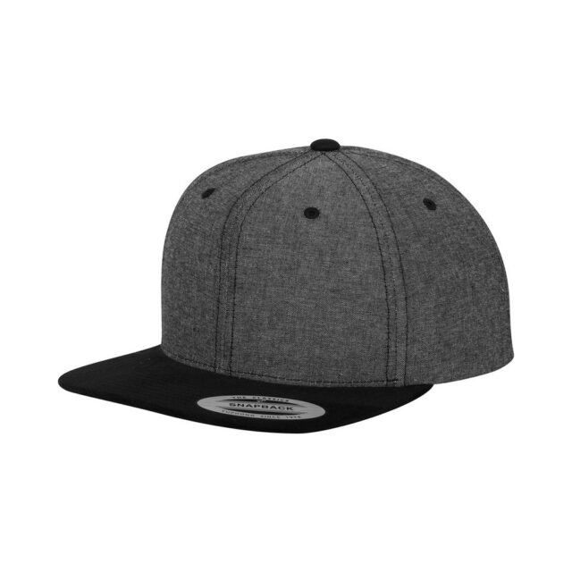 Chambray-suede snapback (6089CH)